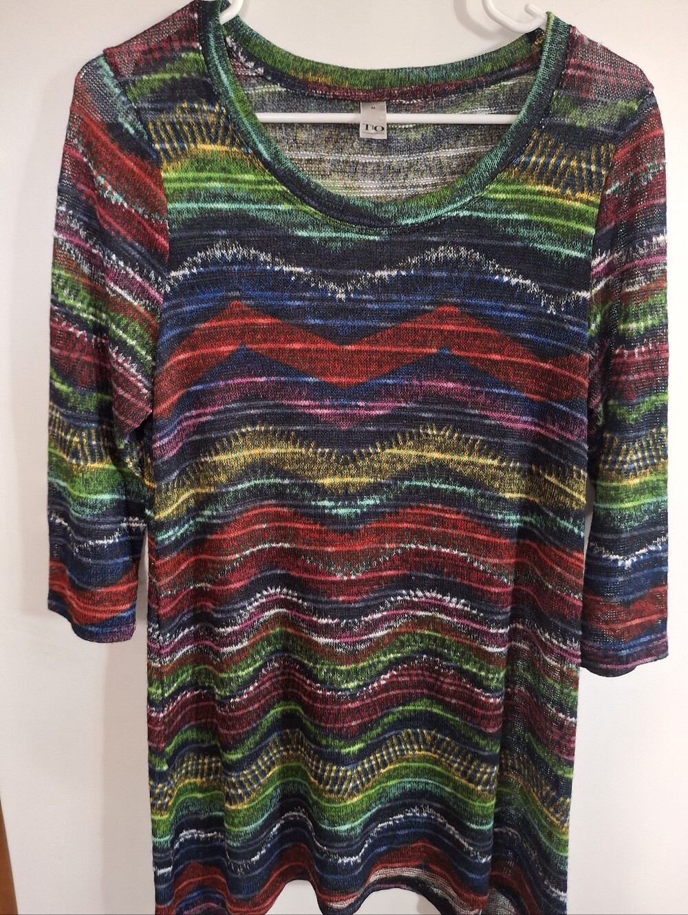 Colorwave Scoop-Neck Tunic in Multicolor by IO